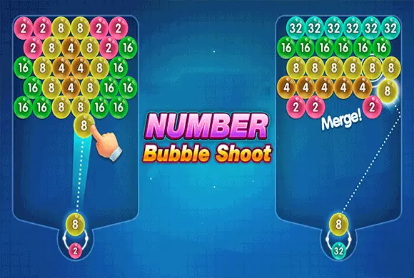 Number Bubble Shoot MiniGame