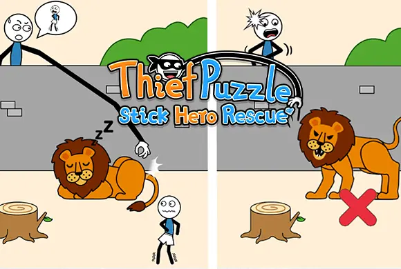 Thief Puzzle:Stick Hero Rescue MiniGame